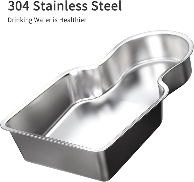 RIZZARI Stainless Steel Pet Water Feeder: 8L Automatic Leak-Proof Gravity Dispenser for Cats Dogs Indoor Outdoor Use（Beige Without Filter,8L）