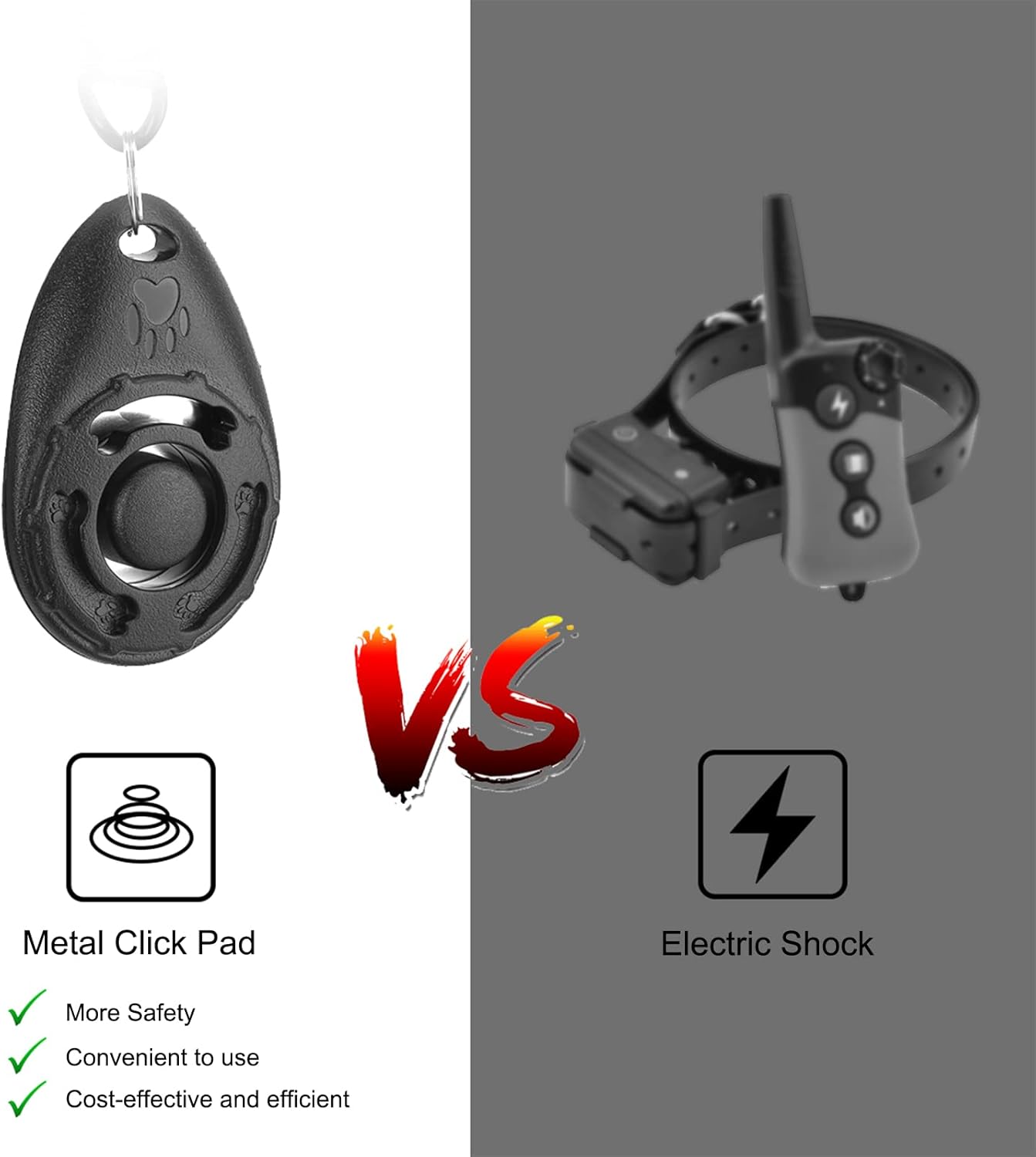 Dog Clicker for Training, 2 Pack Dog Training Clicker, Clicker Dog Training with Wrist Strap, Pet Training Clicker, Perfect for Dog Cat Puppies Behavioral Training (Black and Water Lake Blue)