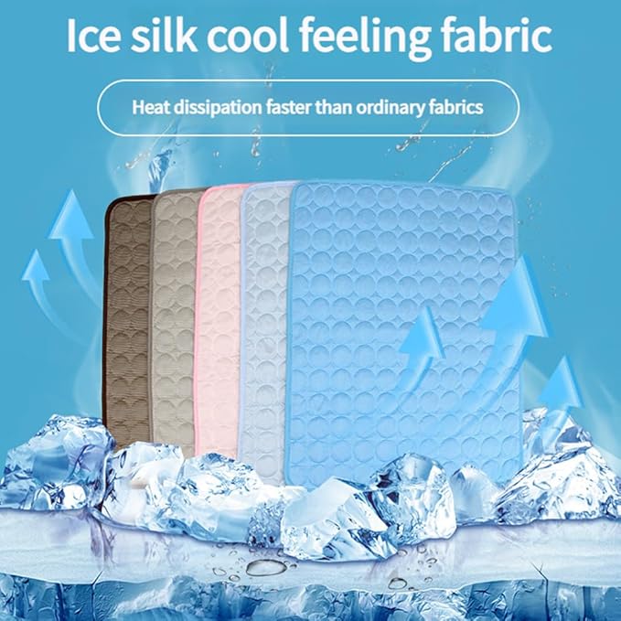 Kittra Cooling Mat for Cats Dogs, 3 Layer System Instant Cool Non Slip Kittra Pad, Washable Cooling Bed for Cats, Protect Your Cat from Silent Heat Danger (Light Blue,XS: 15.7" x 11.8")