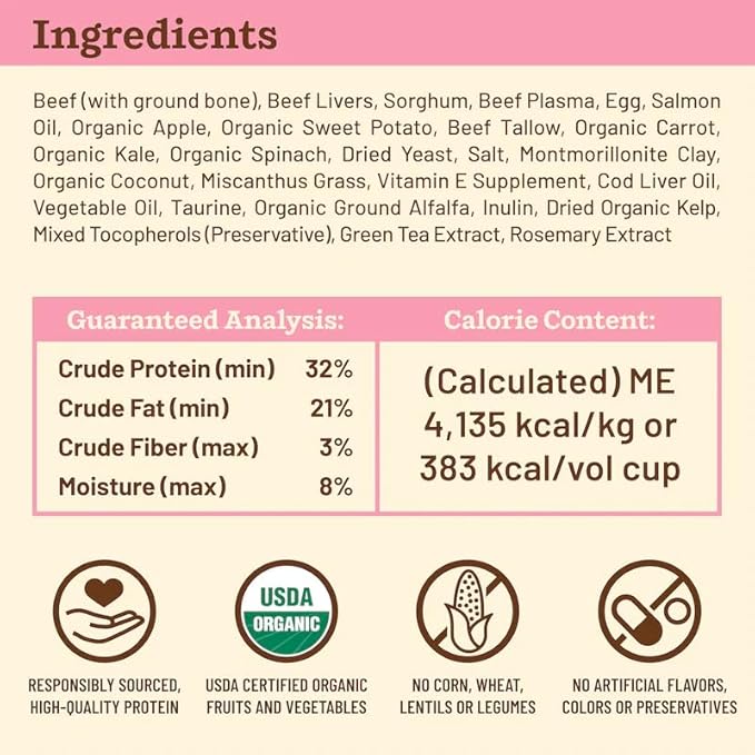 Primal Kibble in The Raw, Freeze Dried Cat Food, Beef, Scoop & Serve, Made with Raw Protein, Whole Ingredient Nutrition, Crafted in The USA, Dry Cat Food, 24 Ounce (1.5 lb) Bag