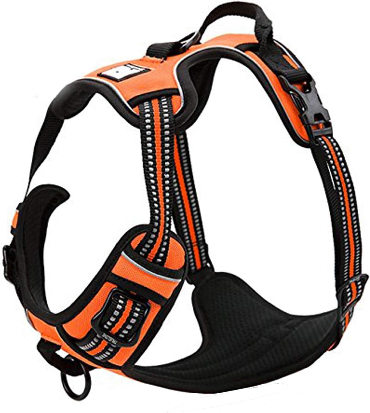 TRUE LOVE Truelove Adjustable No-Pull Dog Harness Reflective Pup Vest Harnesses Comfortable Control Brilliant Colors TLH5651(Orange,S)
