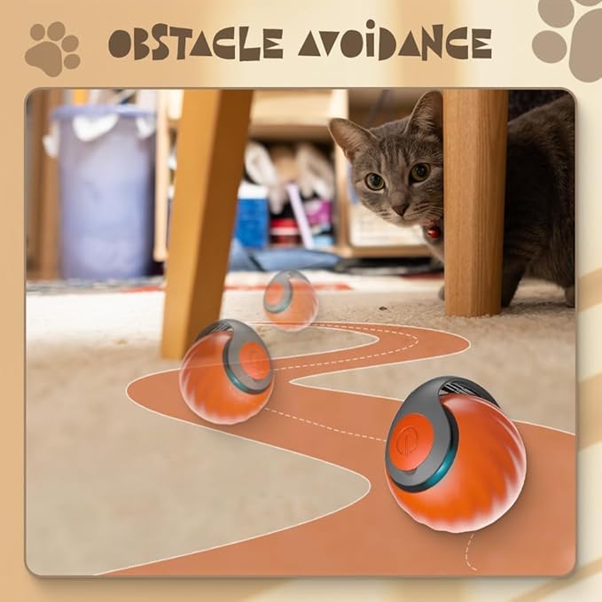 Tail 2.0 Cat Toy,Smart Interactive Cats Toy Balls,Automatic Moving Balls for Cat Dog Touch Motion Rolling Toy Ball,Self Rolling Smart Cats Toy Ball Interactive