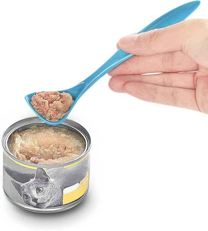 PetBonus 3-Pack Pet Food Can Spoon, Dog Cat Food Spoons, Long Handle Special Curved Design