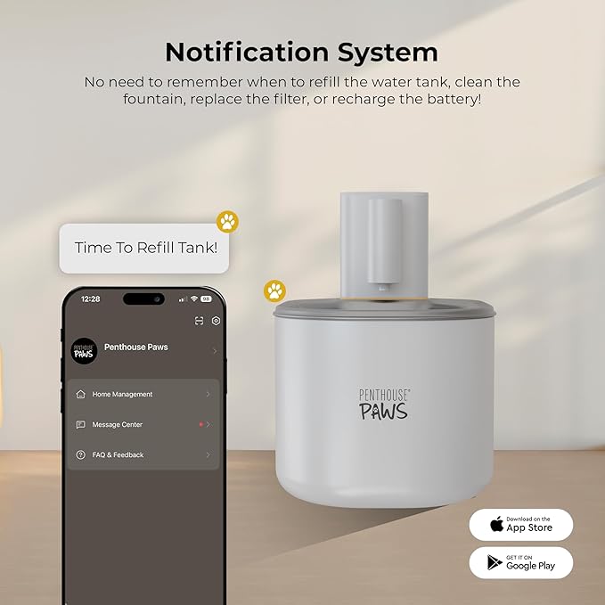 Smart Wireless Cat Water Fountain, 3.5L/118oz Automatic Pet Water Dispenser with App Control, Ultra Quiet, UV Sterilization & Filtered Flow for Cats & Dogs