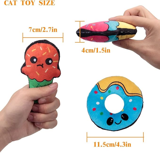 AWOOF Catnip Toys for Indoor Cats, 8 PCS Fish Cat Toys Set for Boredom Relief and Mental Stimulation