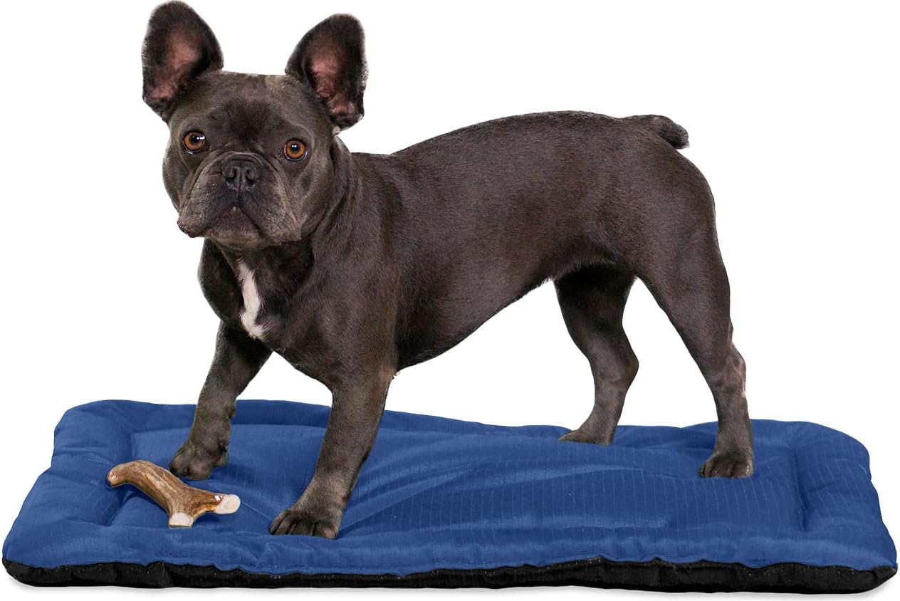 K9 Ballistics Tough Ripstop Dog Crate Pad - Durable & Machine Washable with Non-Skid Bottom and 120-Day Warranty, Fits 30" Wire Crates - Small, Blue Quartz