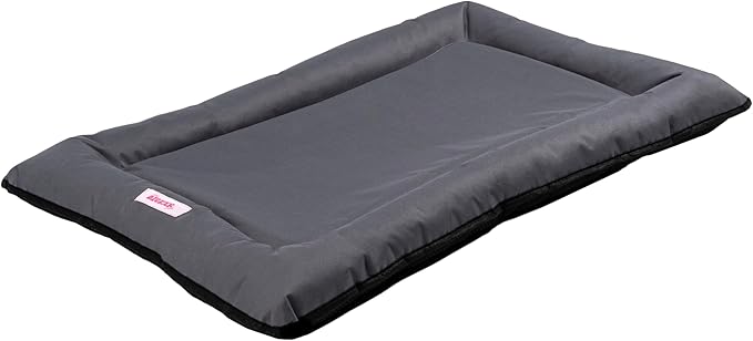 DBD3004C-L Archie 39" x 23" Traditional Oxford Waterproof Indoor/Outdoor Hand-Washable Memory Foam Camping Pet Bed, Charcoal