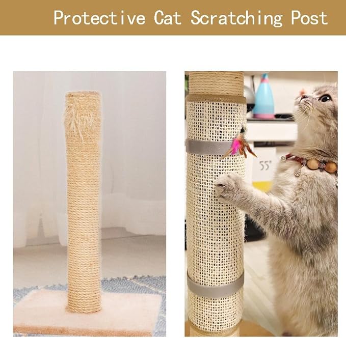 Cat Nail File Scratcher with 80-Grit Aluminum Oxide - Wrap-Around Design for Nail Trimming & Scratching Post Repair | Cat Scratchers That File Nails (Post Style1PCS)