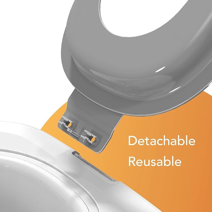 Universal Reusable Cat Toilet Trainer Kit - Detachable Design for Easy Cleaning | Home Pet Care Potty Training System with Litter Box Compatibility (Grey)