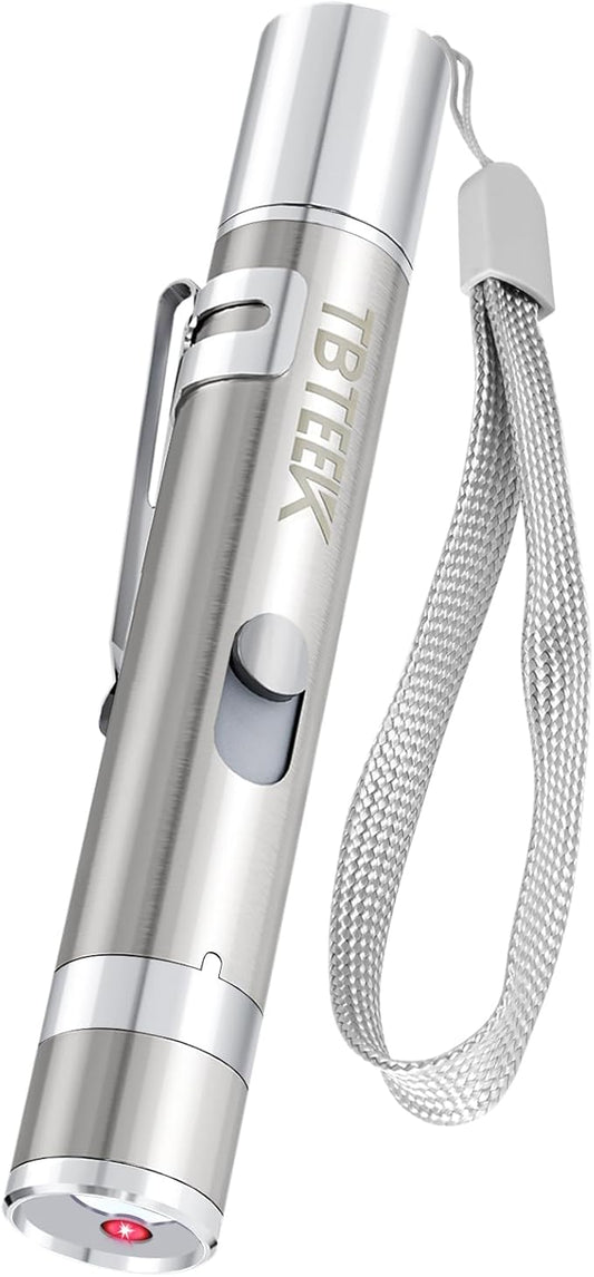 TBTeek Cat Toys, USB Rechargeable Kitten Toy, 3 Light Modes & 5 Adjustable Patterns, Portable Interactive Pet Dog Cat Mouse Toy for Fun Chase Play Exercise