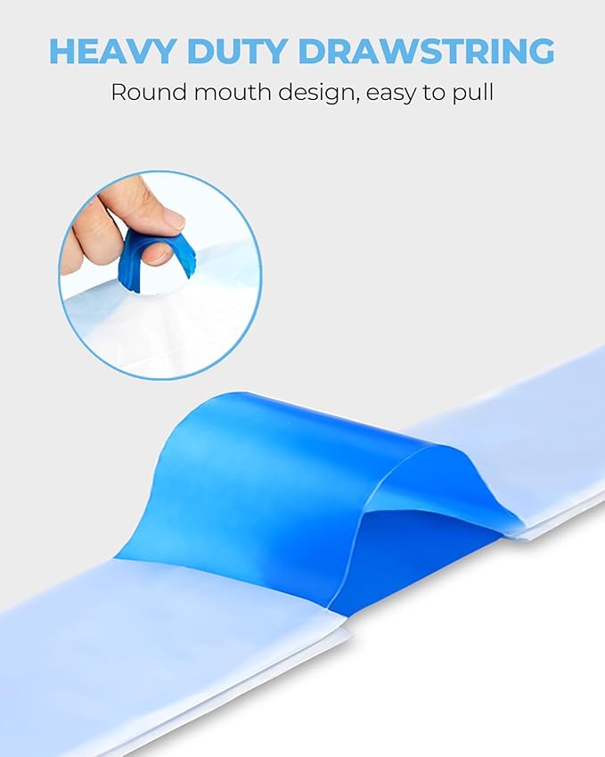 40 Count Automatic Cat Litter Bags Compatible with PURA X/MAX & ScoopFree Clumping, Tear-free & Leak-Proof Self-cleaning Cat Litter Robot Waste Bags with Durable Drawstring for Litter Box 21" x 11"