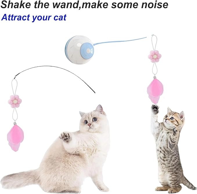 Cat Toilet Training Systems,Cat Toilet Training Kit,Reusable Plastic Trainer for Pet Cleaning with 1 Replaceable Cat Feather Toy,Litter Boxes (Pink)