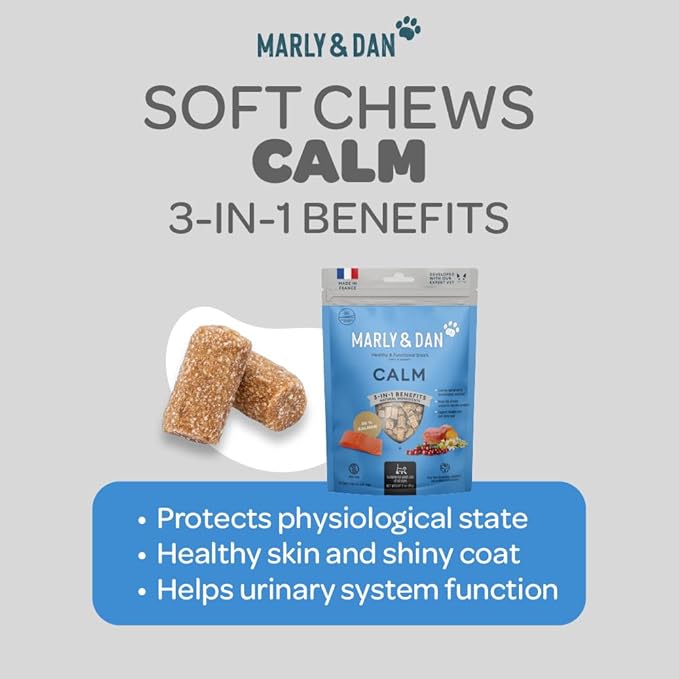 Marly & Dan Healthy & Functional Salmon Treats for Cats, Purrfectly Tasty Calm Recipe