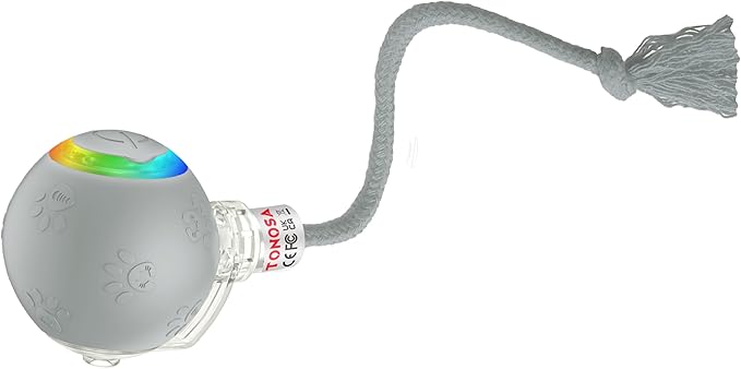 Interactive Cat Toy - Automatic LED Light Ball, Rechargeable & Durable - Keeps Cats Active & Engaged - Ideal for Kittens & Adult Cats