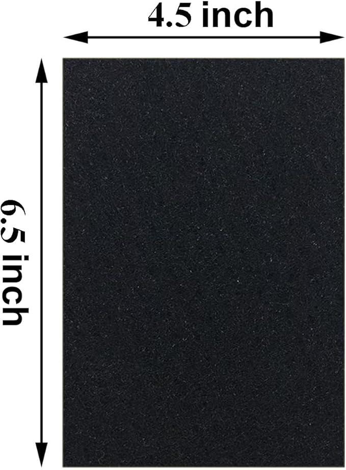 6 Pack Carbon Filters Compatible with Van Ness Cat Litter Box, 4.5 x 6.5Inch Activated Charcoal Replacement Odor Filters for Pureness F6 Zeloite Air Filter