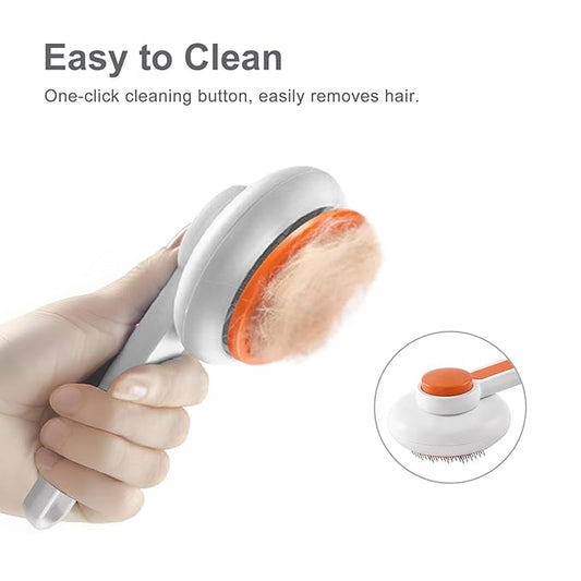 Cat Brush with Release Button, Pet Grooming Brushes for Shedding, Suitable for Long and Short Haired Cats and Dogs, Easy to Remove Removes Loose Undercoat