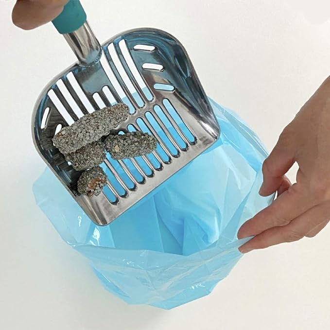 Best Odor-Sealing Cat Poop Bags, BOS for Pet Waste & Kitty Litter - Disposal Bags - Scent & Smell Free (90 bags) [Size: M, Color: Light blue] NOT a litter box liner (Pack of 1)