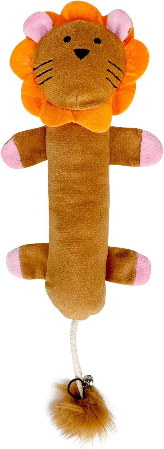 TTcat Catnip Silvervine Matatabi Pillow for Cats & Kittens,Crinkle Sound Toy,Cat Kicker Toy,Large Size Cat Soothing Plush Pillow (Lion).