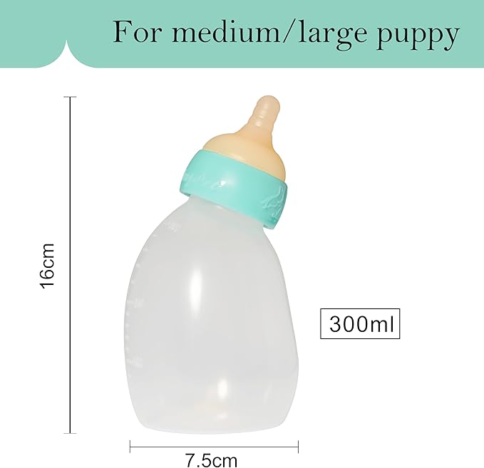Pet Feeder Bottle, Silicone Feeding Nipple and Syringes for All Breed of Puppies and Other Animals Dongdong pet