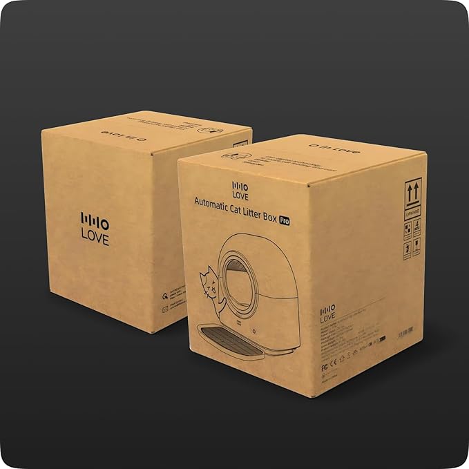 TYPro Self Cleaning Cat Litter Box Automatic Hands-Free Smart Robot self Cleaning Cat Litter Box for Multiple Cats with APP Control Safe with Litter Mat Waste Bags and Deodorizer Dark Grey