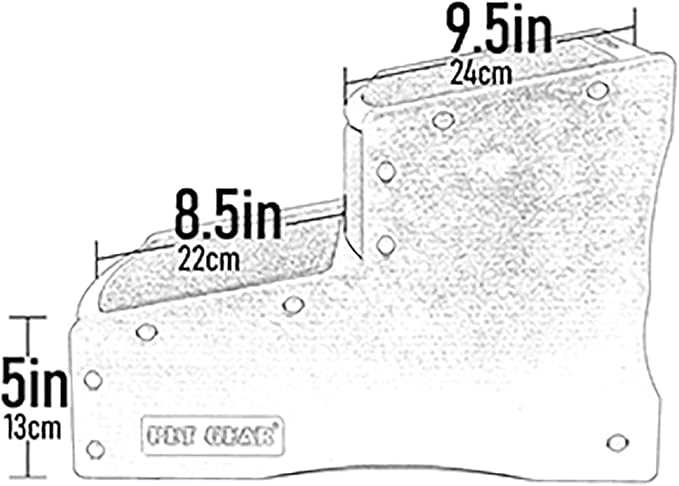 Pet Gear Easy Step II Pet Stairs, 2 Step for Cats/Dogs up to 75-pounds, Portable, Removable Washable Carpet Tread, No Tools Required, Toffee