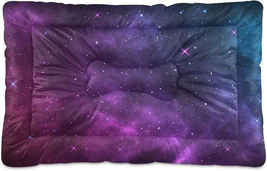 Pet Bed Nebula Galaxy Universe Dog Bed Mat Absorbing Non Slip Pad Pet Sleeping Mat for Small, Medium, and Large Dogs Puppy Cat 36 in x 24 in