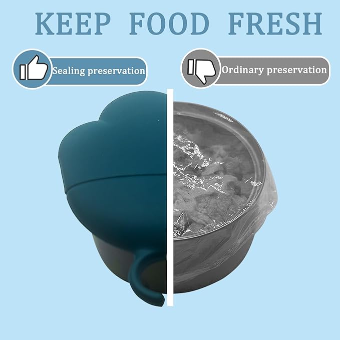 Cat Food Can Spoon & 3 Pcs Can Lids | Cute Paw Shape Can Covers & Cat Can Opener for Wet Food | Universal BPA Free Silicone for Cats and Dogs Food(Dark Blue)