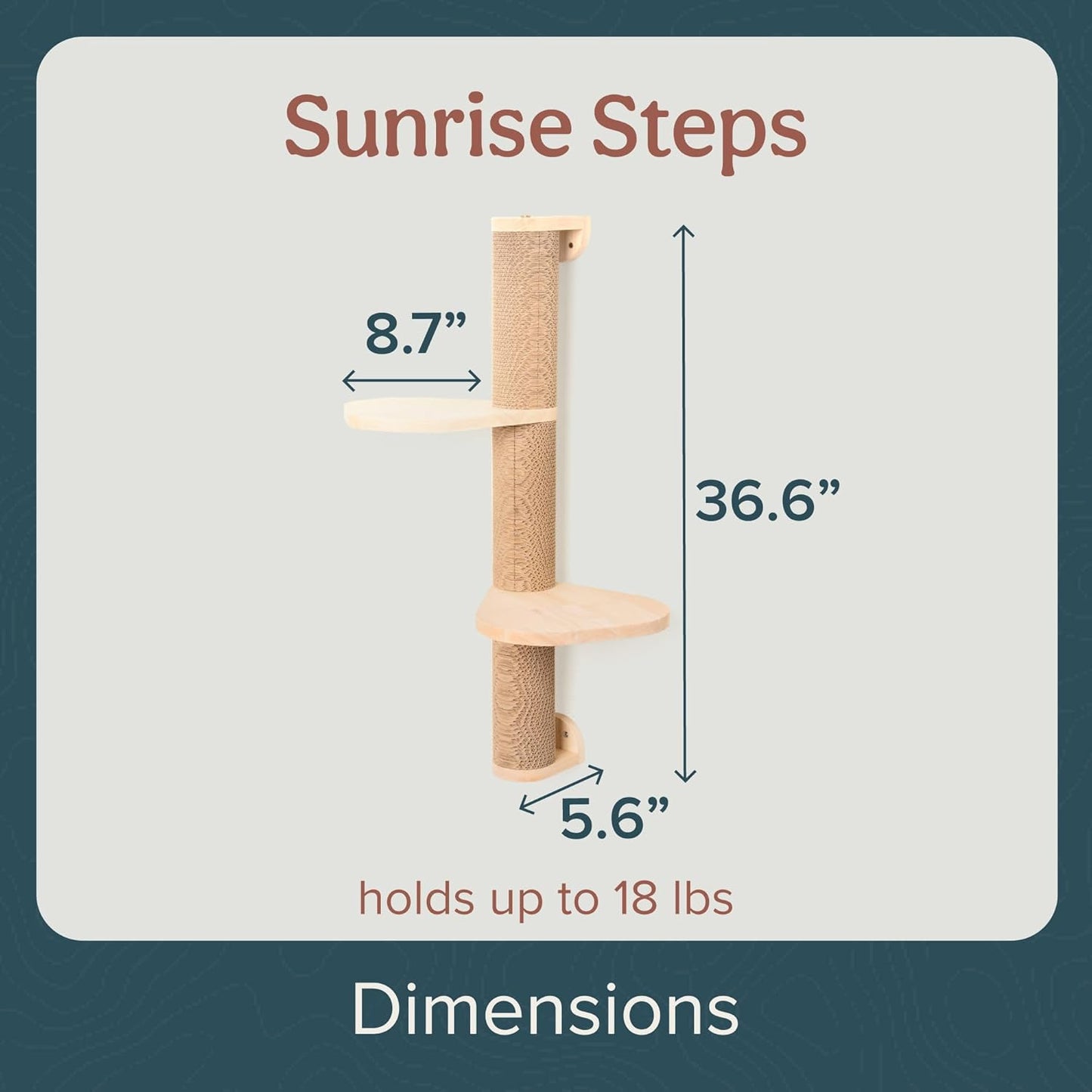 Cat Climbing Wall System – Modern Floating Shelves & Perches for Cats - Sunrise Steps | Ascentials by FurHaven