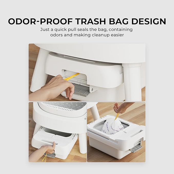 60 Count Easy-Pull Cat Litter Liners Replacement Suitable for Autoscooper 11 Self Cleaning Litter Box and Most Automatic Litter Boxes