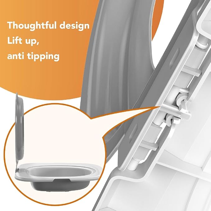 Universal Reusable Cat Toilet Trainer Kit - Detachable Design for Easy Cleaning | Home Pet Care Potty Training System with Litter Box Compatibility (Grey)