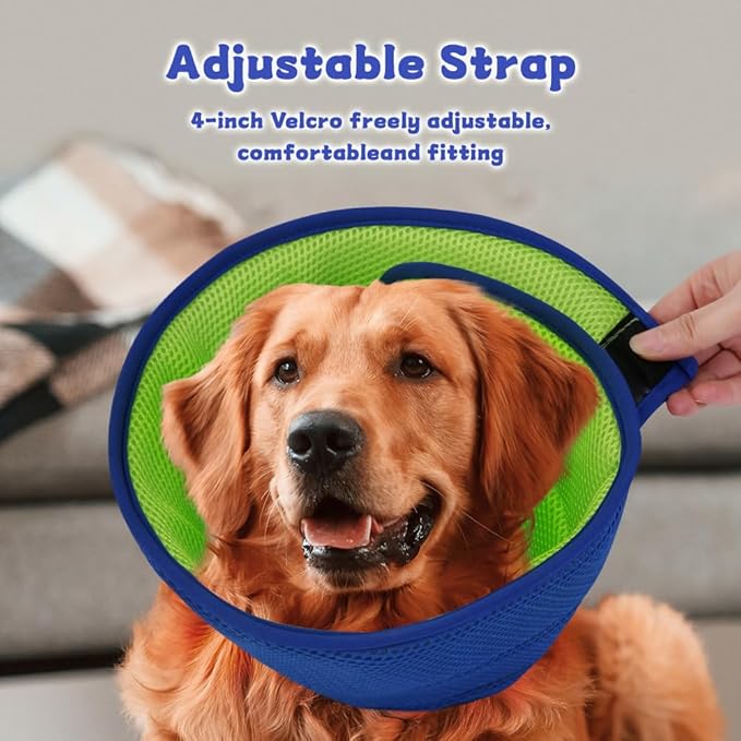 Soft Dog Cone Collar After Surgery Alternative for Dogs to Stop Licking, Comfy Collars for Large/Medium/Small Pet, Adjustable Elizabethan Neuter Recovery E Cones of Shame Neck & Head Ecollars, Cat