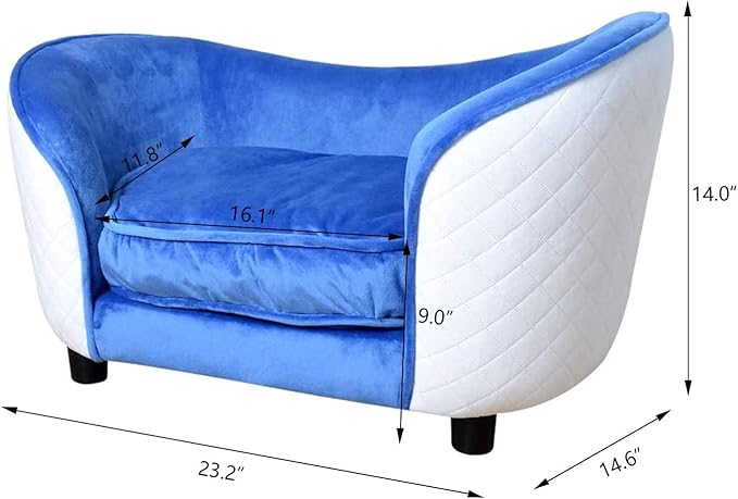 AFBKSS&BB Cat Sofa,Dog Chair,Pet Sofa Bed,Soft Velvet Couch with Removeable Washable Cushion for Puppy