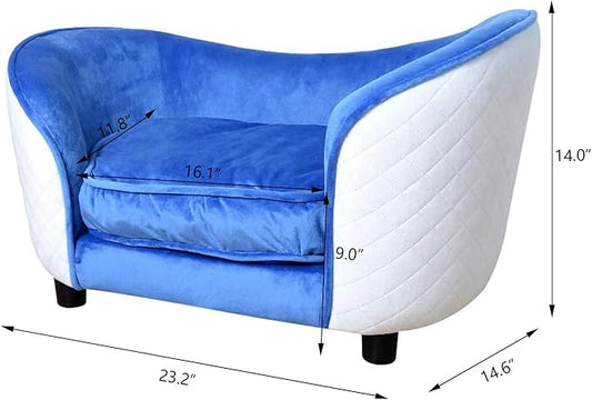 AFBKSS&BB Cat Sofa,Dog Chair,Pet Sofa Bed,Soft Velvet Couch with Removeable Washable Cushion for Puppy