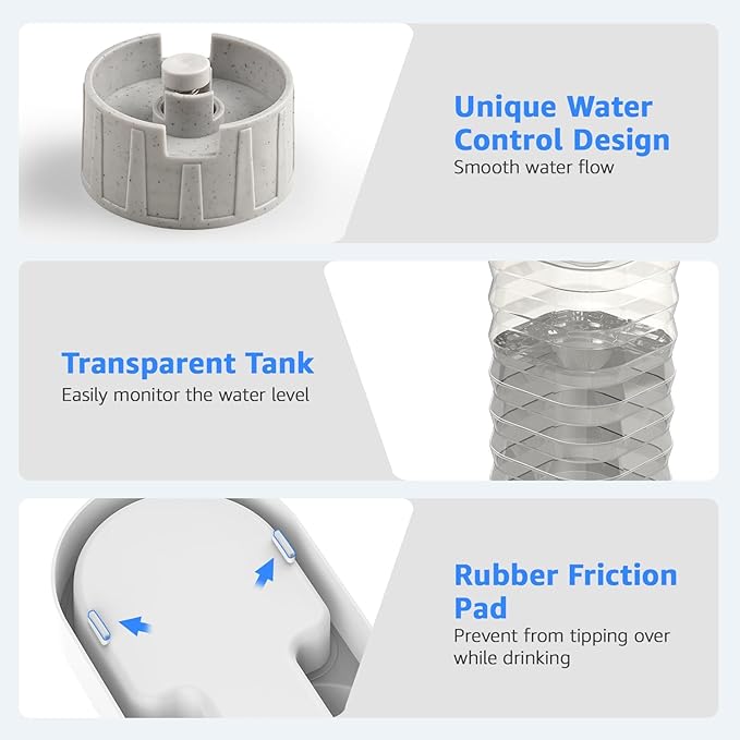 Gravity 6.5L Dog and Cat Water Bowl Dispenser, Automatic Stainless Steel Dog Water Bowl, 100% BPA-Free, Self-Filling Large Capacity Pet Water Feeder for Dogs and Cats