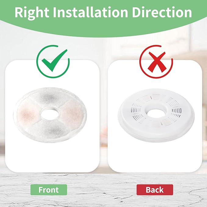 12 Pack Cat Water Fountain Replacement Filters Fit for 3L Flower Water Dispenser Automatic Pet Dog Cat Fountain Filter