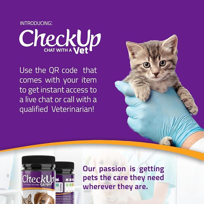 CheckUp Testing Strips x 50 (Blood in The Urine Test Strips for Cats & Dogs)