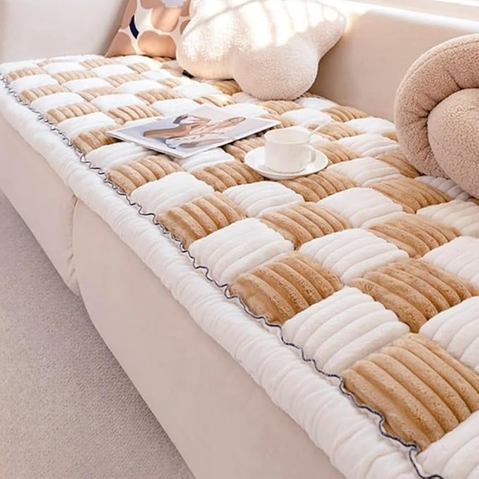 Washable Pet Bed Sofa Cover, Funny Cat Mat, Anti-Slip Dog Bed for Large Dogs (Light Coffee, 70x180 cm/28 * 71in)