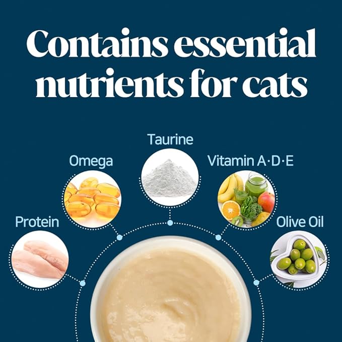 Witch's Recipe Lickable Cat Treats, Creamy Squeezable Puree, Grain-Free, 100 Tubes, Chicken Tuna Salmon goatmilk Capelin Flavors 0.5oz Each Tube