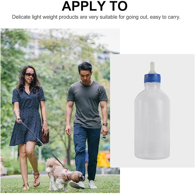 POPETPOP Pet Feeding Bottle,5pcs Dog Cat Nursing Bottle Animal Nurser Bottle Lamb Feeding Bottle Goat Bottles Feeding Milk Bottle Feeding Supplies for Piglet Goat Calf 120ml