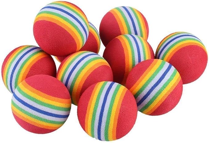 Colorful Soft Foam Rainbow Play Balls for Pet Dog and Cat Toys (12)