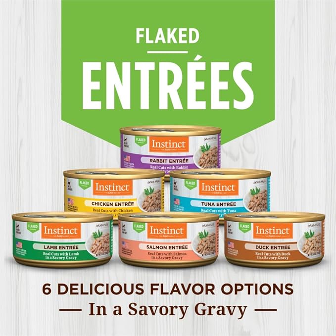 Instinct Flaked Entrée Wet Canned Cat Food - Salmon, 5.5 oz. Cans (Pack of 12)