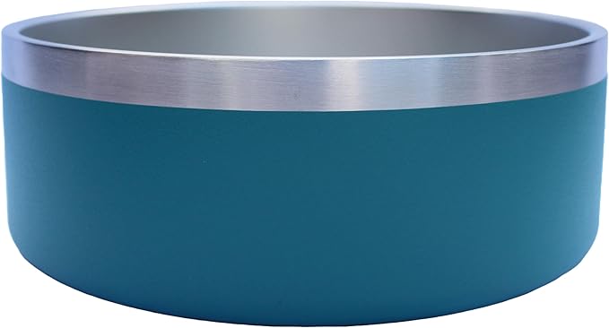 Custom Dog Bowl with Large Name - 304 Stainless Steel, Personalized Engraved, Nonslip, Custom Cat Bowl, Feeder, Pet Supplies, Food (Teal, Medium - 32oz)