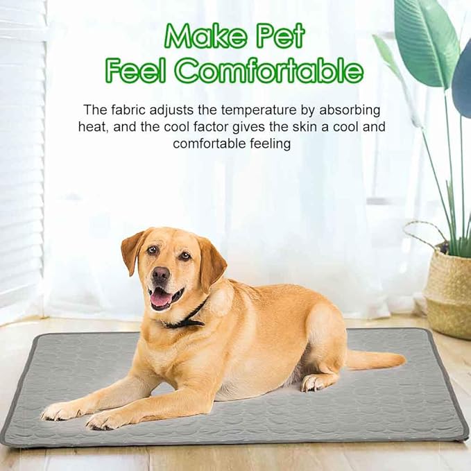 Pet Cooling Pad for Dogs & Cats - Summer Dog & Cat Self-Cooling Mat for Beds, Sofa, Car Seats, Floors