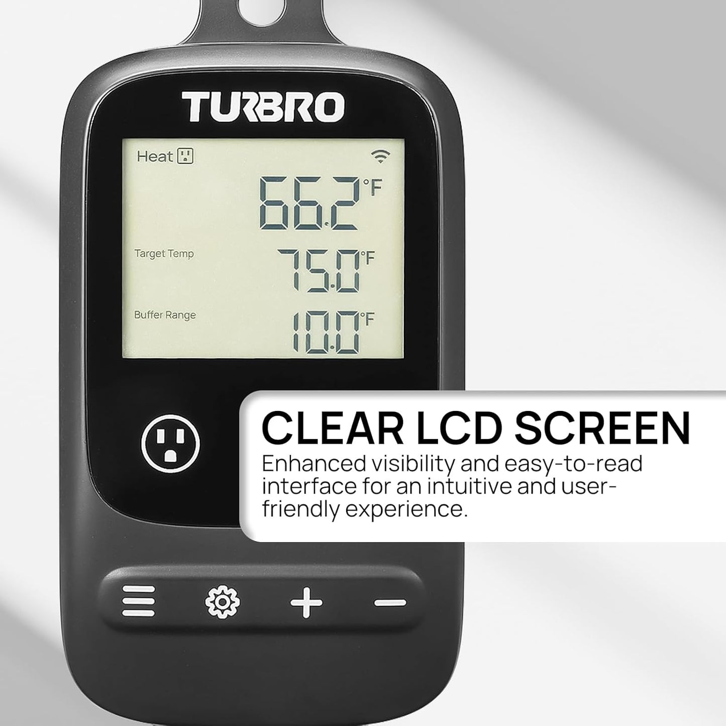 [2 Pack] TURBRO Smart Temperature Controller Heating Cooling, WiFi-Enabled Thermostat with Timer and Temperature Monitoring for Home Brewing, Seedling, Greenhouse, and Reptile Terrarium