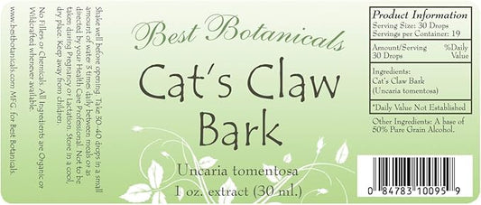 Best Botanicals Cat's Claw Bark Extract 1 oz.
