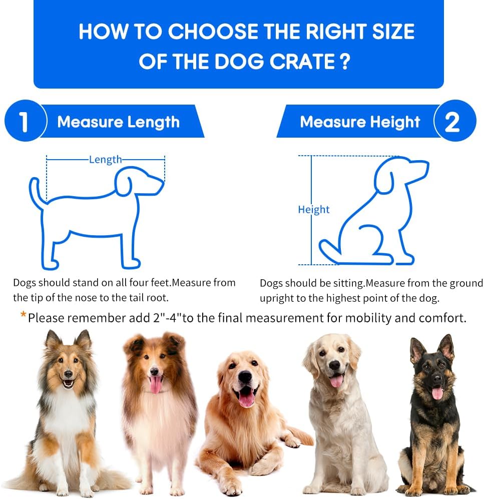 Dog Crate Furniture for Medium Dogs, Wooden Dog Kennel Indoor with Double Doors, Dog Cage with Cushion & Drawers, Dog House Side End Table for Small Medium Dogs up to 45 lb, 31.5” L, Grey