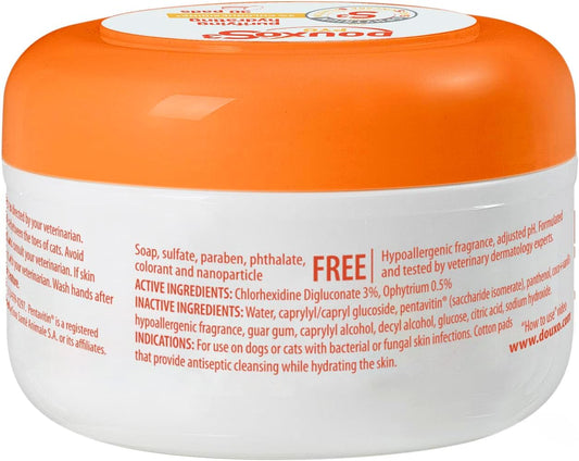 Douxo S3 Pyo Pads, Contains 3% Chlorhexidine & 0.5% Ophytrium, Antiseptic & Hydrating, For Bacterial or Yeast Skin Infections, For Dogs and Cats, 30 Pads
