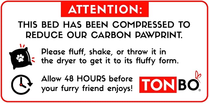 TONBO Soft Plush Small Cute and Cozy Nature Dog Cat Bed, Washer and Dryer Friendly (Paw)