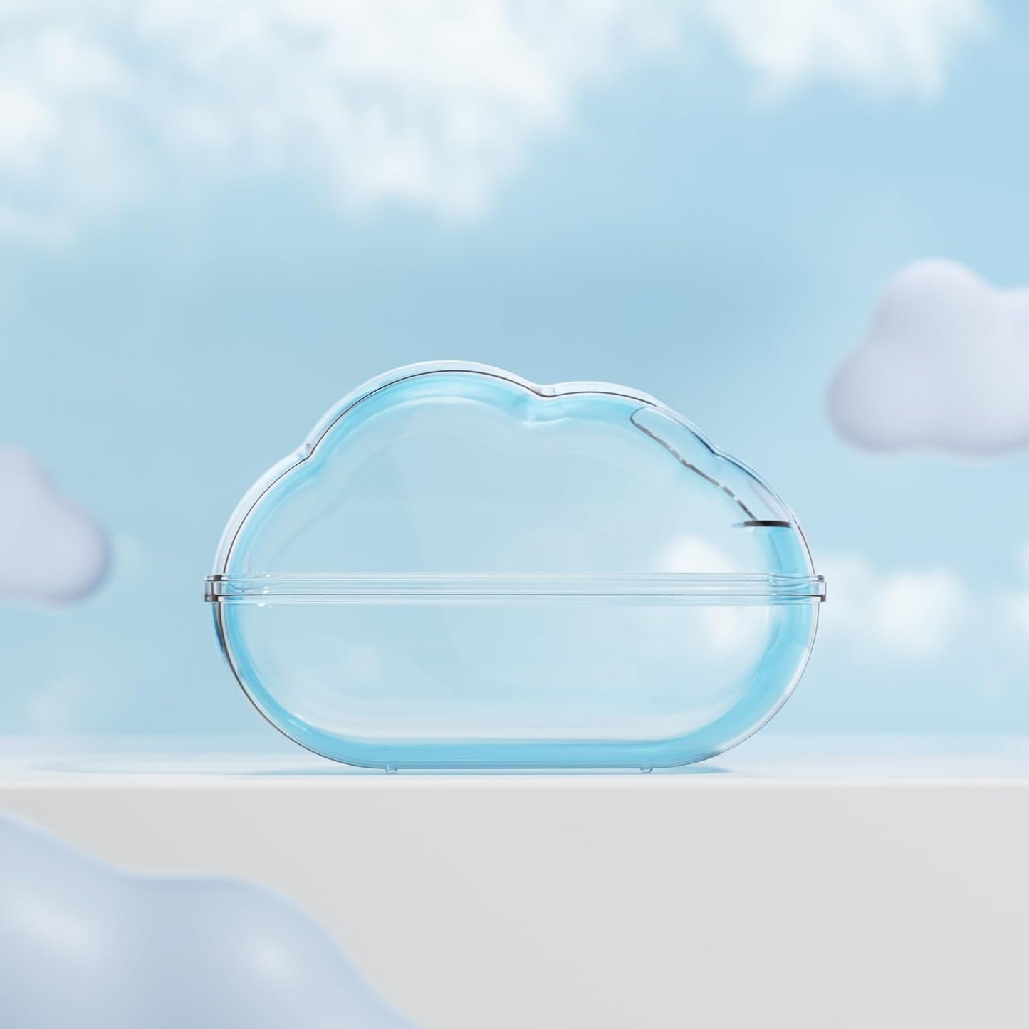 BUCATSTATE Hamster Sand Bath Container Transparent Hamster Dust Bath Kit Dwarf Toilet with Scoop Set Cage Accessories for Small Animals, Gerbil, Syrian Hamster, Mouse (Blue, Medium)