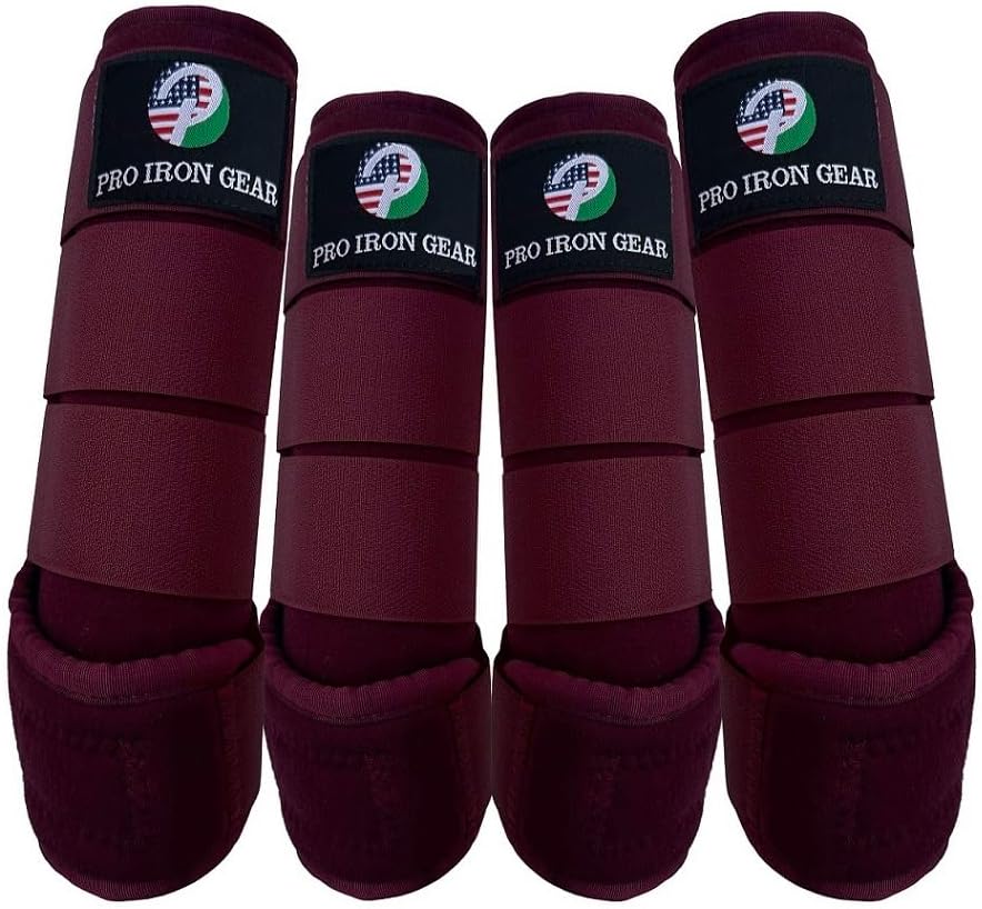 Horse Medicine Brushing Boots Leg Wraps Protection Gear Set of 2 and Set of 4 in 14 Colors